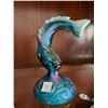 Image 2 : Beautiful, Fenton, jumping trout, carnival and slag glass, opalescent, turquoise figurine