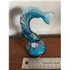 Image 5 : Beautiful, Fenton, jumping trout, carnival and slag glass, opalescent, turquoise figurine