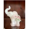 Image 2 : Vintage, white, opaque, hand-painted, Fenton elephant figurine