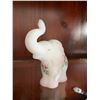 Image 3 : Vintage, white, opaque, hand-painted, Fenton elephant figurine