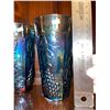 Image 4 : Collection of 4, harvest grape pattern, blue, carnival glass, tumblers