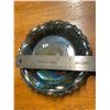 Image 3 : Vintage, Indiana, blue, carnival glass, starburst and diamond pattern, crimped, bowl