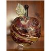 Image 1 : Beautiful, hand blown, signed, art glass, iridescent colouring, apple figurine