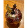 Image 2 : Beautiful, hand blown, signed, art glass, iridescent colouring, apple figurine