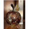 Image 6 : Beautiful, hand blown, signed, art glass, iridescent colouring, apple figurine