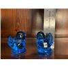 Image 2 : 2 vintage, bluebird, hand crafted, art glass, pieces, signed and dated