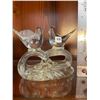 Image 1 : Vintage, hand blown, clear, art glass, love birds