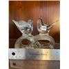 Image 2 : Vintage, hand blown, clear, art glass, love birds