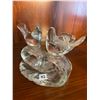 Image 3 : Vintage, hand blown, clear, art glass, love birds