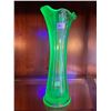 Image 2 : Large, vintage Vaseline/uranium glass, vase- glows under UV light