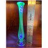 Image 2 : Vintage, hand blown, Vaseline/uranium glass, bud vase- glows under UV light