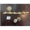 Image 1 : Beautiful, vintage, petite point bracelet, brooch and earring lot