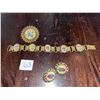 Image 2 : Beautiful, vintage, petite point bracelet, brooch and earring lot
