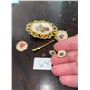 Image 2 : 5 piece lot of vintage, hand made petite point, jewelry pieces