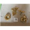 Image 1 : 4 piece lot of vintage, gold toned brooches