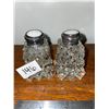 Image 2 : Silver plated, vintage pieces. Salt and pepper shakers have sterling tops, and are crystal