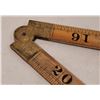 Image 5 : Vintage (Stanley)  folding wood ruler, angle gage & square.