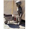 Image 2 : Boy statue with metal wheel barrow.