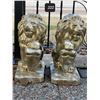 Image 1 : Cement lion yard statues.