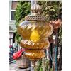 Image 2 : 1970's amber glass swag lamp.