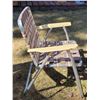 Image 3 : Webbed folding lawn chair & deluxe canvas outdoor arm chair.