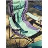 Image 4 : Webbed folding lawn chair & deluxe canvas outdoor arm chair.