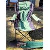 Image 5 : Webbed folding lawn chair & deluxe canvas outdoor arm chair.