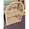 Image 3 : 1970's wicker wall shelf & mirror.