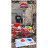 Image 1 : Child's outdoor chair & folding table. Twister game, balls, wind balloon, Chinese lanterns & lights.