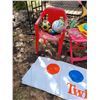 Image 2 : Child's outdoor chair & folding table. Twister game, balls, wind balloon, Chinese lanterns & lights.