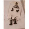 Image 3 : New light house pillow case, pewter ornament, pin & 2 pr. Earrings.