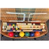 Image 2 : Sport craft complete croquet set in metal case.