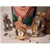 Image 2 : Scotsman can, driver sock (Bear) miniature clocks (ball & bag) pewter caddy figurine.