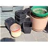 Image 4 : 3 galvanized garden plant tubs & assortment of pots.