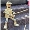 Image 7 : Wood Handmade sitting fisherman.