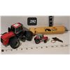 Image 1 : Metal Case International tractor, Ertl small tractor, Case whistle & keychain.
