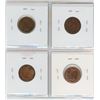 Image 2 : Lot of 4 Canadian Small Cent Varieties. Includes 1951 Plugged 9, 1962 Harp, 1963 Doubled Long Hangin