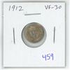 Image 1 : 1912 Canadian Silver 5 Cents. VF-30.