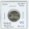 Image 1 : 1961 Double Date Nickel 5 Cents. Not only is the Date Doubled, but the beaver’s forehead is