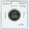 Image 1 : 2001P Nickel 5 Cents. Plated. Proof-Like-65.