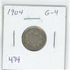 Image 1 : 1904 Canadian Silver 10 Cents. G-4.