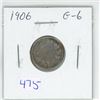Image 1 : 1906 Canadian Silver 10 Cents. G-6.