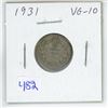 Image 1 : 1931 Canadian Silver 10 Cents. VG-10.