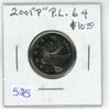 Image 1 : 2001P Canadian 25 Cents. Plated. Proof-Like-64.