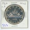 Image 1 : 1966 Large Beads Canadian Silver Dollar. MS-63. Lustrous.