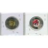 Image 2 : Lot of two collectible Canadian $2.00 toonies - 50th anniversary Hockey Summit series, color and non