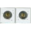 Image 2 : Lot of two collectible Canadian $2.00 toonies - Bill Reid, color and non-color variety