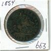 Image 1 : 1854 Bank of upper Canada one penny – hole