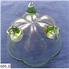 Image 3 : 1930s/40s Green depression era 7-Piece berry bowl set. Very fine, lightweight Vaseline-type glass, w