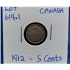 Image 1 : 1912 Canada 5-Cent Coin